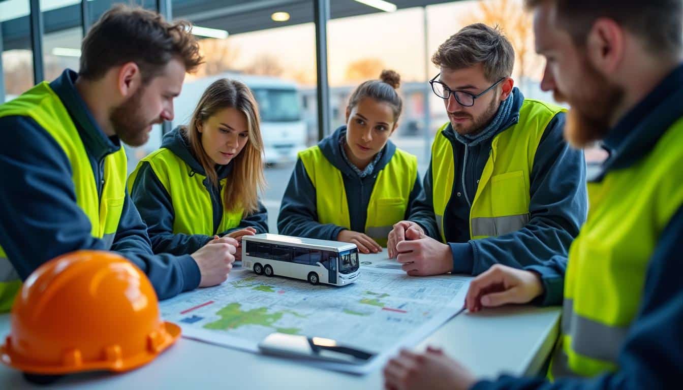 Illustration: Découvrir les métiers et formations dans le secteur du transport en alternance
