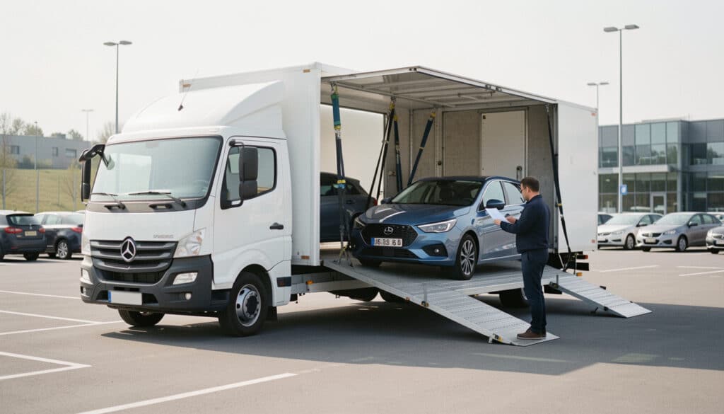 Louer un camion porte-voiture avec le permis B