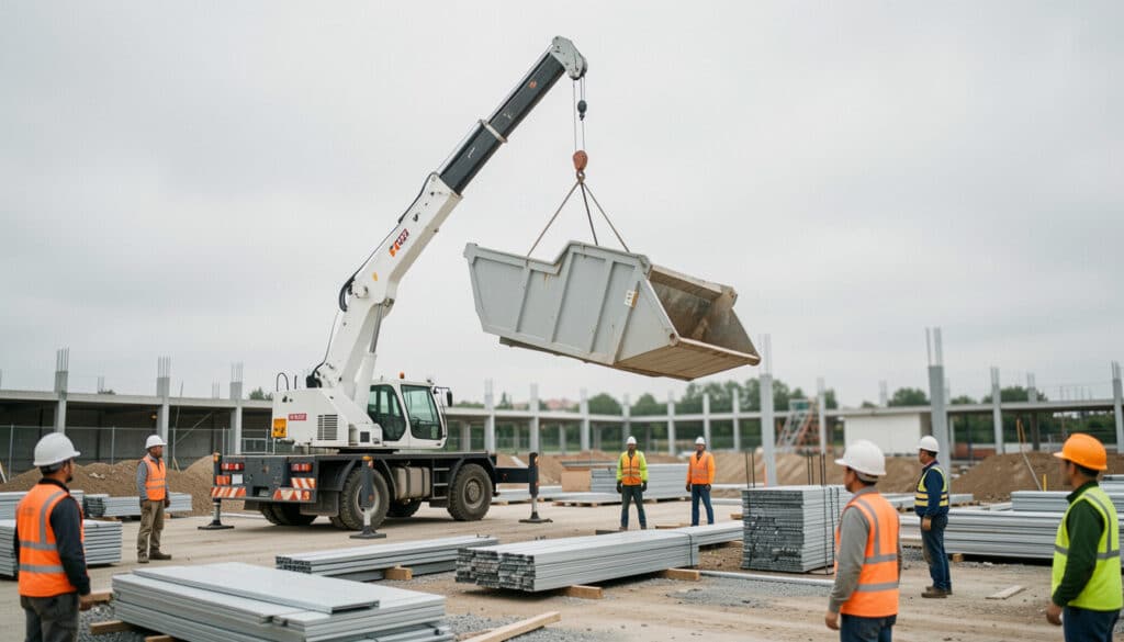 Benne de levage sur chantier : usages et choix