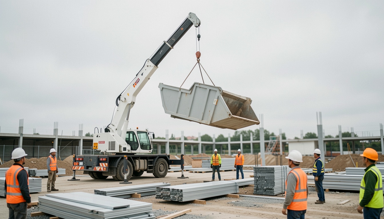 Benne de levage sur chantier : usages et choix