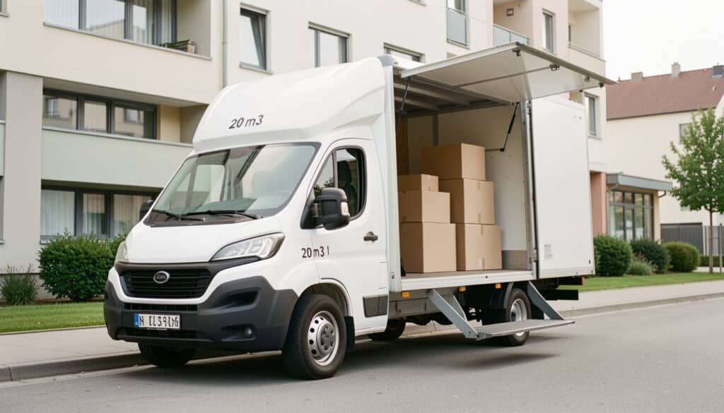 Camion de 20 m³ : volume, permis et location